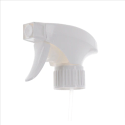 28/410 White, Ribbed, Trigger Sprayer, 1.35cc